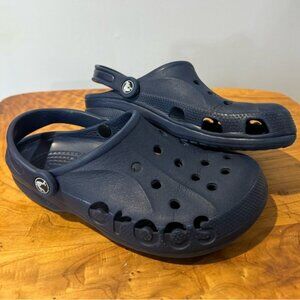 Crocs Navy Blue Woman 8 Man 6 Adult Young Person Slip On Sandals Unisex